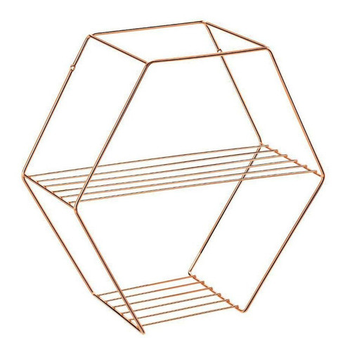 Nicho Prateleira Hexagonal Decora Rose Gold Arthi