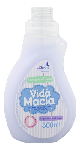 Amaciante Vida Macia Glicerina & amêndoas em frasco 500 ml