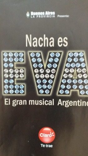 Programa Teatro Nacha Es Eva Gran Musical 1986 Favero