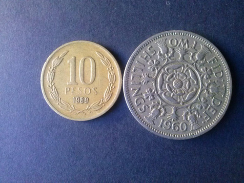 Moneda Inglaterra Two Schilling 1960 Níquel (c11)