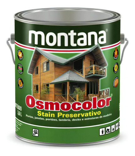 Osmocolor Montana Transparente 3,6l Acabamento Acetinado