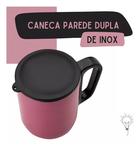 Taza térmica para beber café de 250ml de color negro