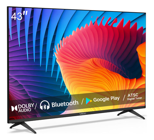 Vedd® Smart Tv De Pantalla 43 Pulgadas Led Tv 2K FULL Hd Televisores con Apple AirPlay y Google Play,Android Tv con Wifi Para sala de estar,Dolby Audio,Slim Bezel Design,Bluetooth,60 Hz