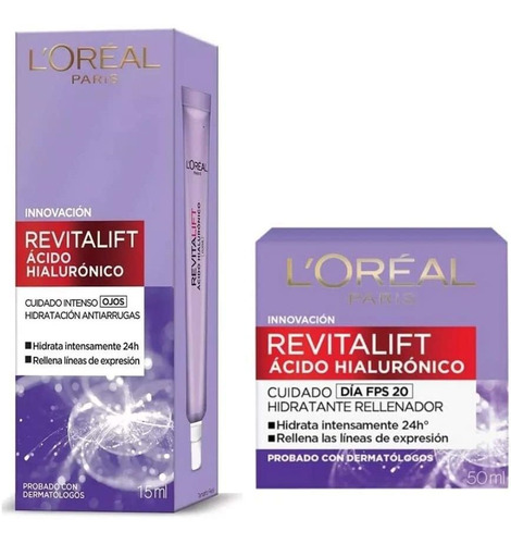 Kit Revitalift Acido Hialuronico Ojos Y Humectante Facial