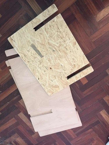 Imagen 5 de 5 de Cucha Rascador Para Gatos De Madera Desarmable De Encastre
