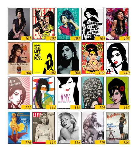 Imagem 3 de 10 de Kit 10 Placas Poster Decorativos Retro Vintage Pin Up 20x30