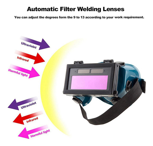1 Par Lcd Auto Escurecimento Óculos De Solda Óculos De