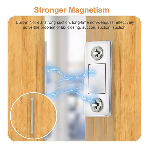 10 Cuñas Magnéticas Invisibles Para Puertas De Gabinetes, Ce