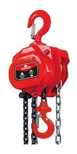 Imagem 1 de 1 de Talha Manual 0,5 Ton Elevação De 5 Metros Worker - 140546