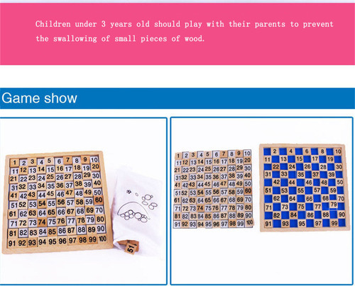Ipawty Puzzle Toys M Kids, 100 Fichas De Madera, Números