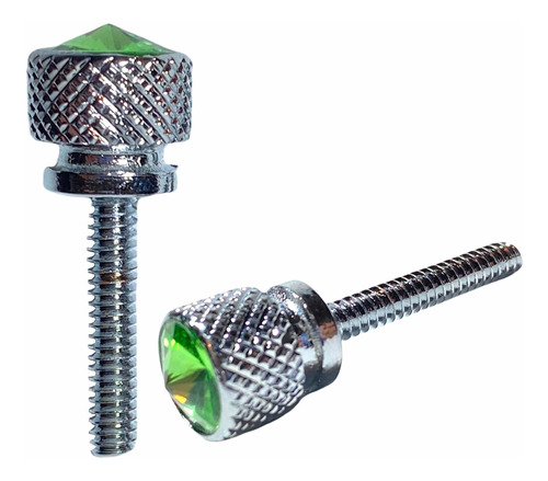 Tornillo  Para Tablero 5mm Color Verde 2 Piezas Acero