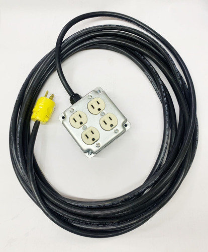 Extension De Cable Uso Rudo 3x12 Marca Iusa Y Leviton 