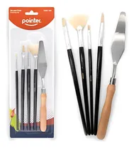 Comprar Set De 4 Pinceles + Espátula Pointer Arte Y Manualidades