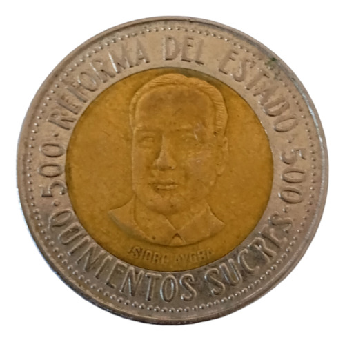Moneda Ecuador 500 Sucres 1995 Isidro Ayodra (&764 (Usado)