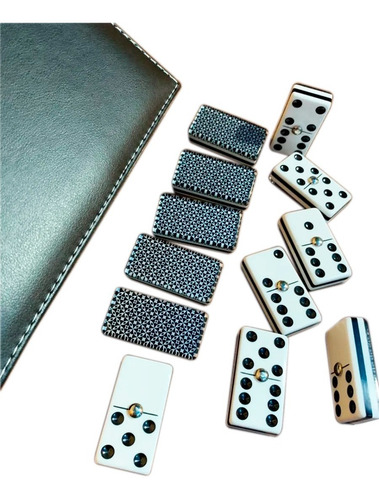 Domino Rombos Plata + Baraja Bicycle Standard Azul Y Roja