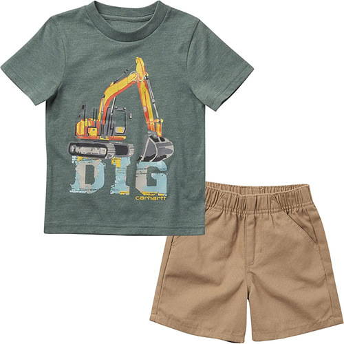 Carhartt Baby Boys Short-leeve Dig T-shirt & Canvas Shorts S