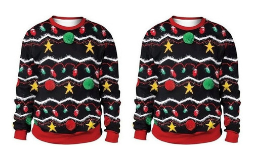 Sueter Navideño Ugly Sweater Navidad Pareja 2pcs