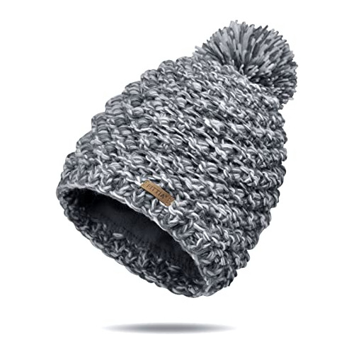 Gorro De Punto Para Invierno Con Forro De Franela