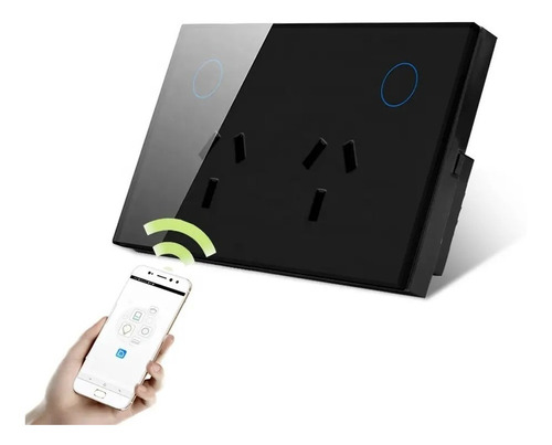 Tomacorriente Doble De Pared Touch Smart Inteligente Wifi