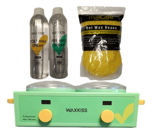 Kits Depilacion Calentador+cera Maxcare 1kg+spray Pre Y Post
