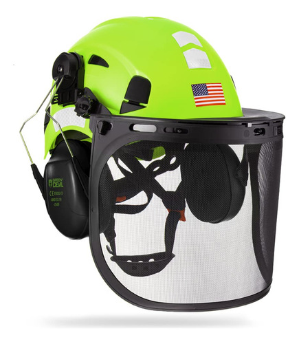 Casco De Seguridad Forestal Con Motosierra Con Protector Fac