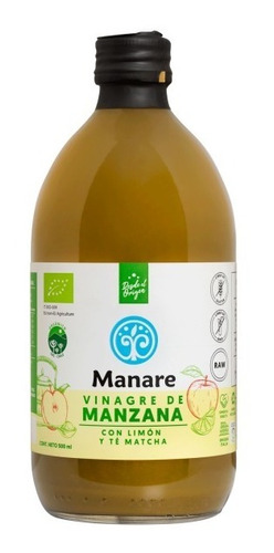 Vinagre De Manzana Matcha Limon Organico 500ml Andina Grains