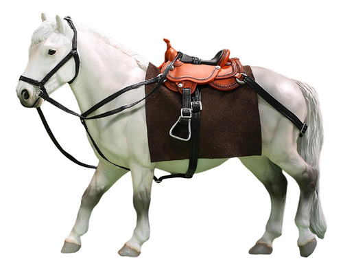 Modelo De Caballo A Escala 1/12, Coleccionable, Blanco