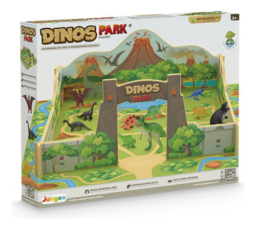 Dinos Park Tabuleiro Cenário Dinossauros Infantil