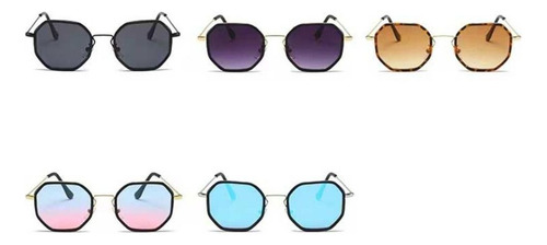 Gafas De Sol Poligonales, Retro, Montura Pequeña
