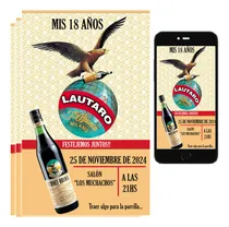 Comprar Tarjeta Invitación 18 Años Fernet Cumple Whatsapp E Imprimir