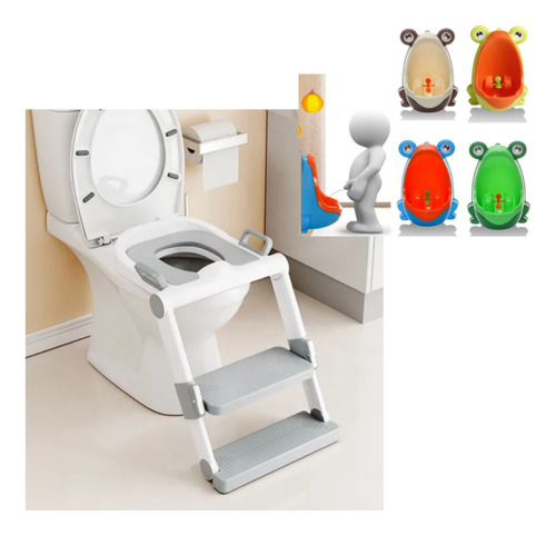 Orinal Niño Kit + Escalera Y Reductor De Baño Inodoro Bebes