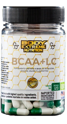 Aminoácido Bcaa + L-carnitina Por 120 Cap. - Body Extreme