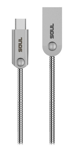 Cable Cargador Para iPhone Iron Flex Reforzado Metalico Soul