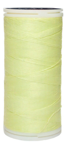 Caja 12 Pzas Hilo Coats Poliéster Liso 3 Cabos Fibra Corta Color T6980-1343 Verde Limón Suave