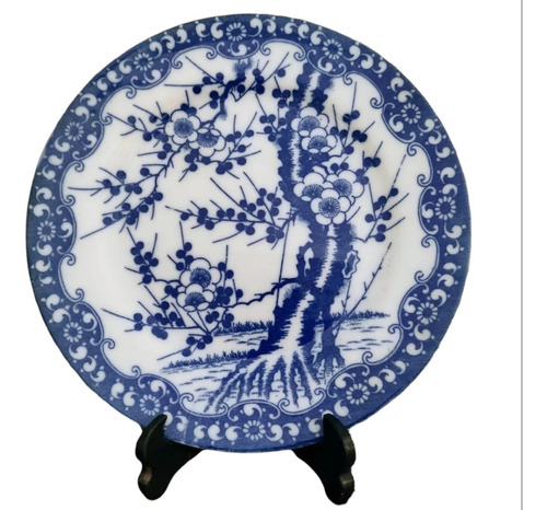 Plato Decorativo Imperial Chino Japones  Blue Antiguo