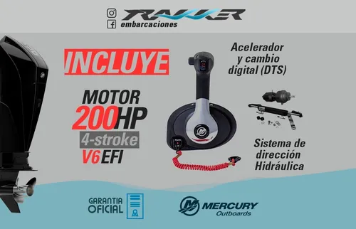 Motor Fuera De Borda Mercury 200 Hp V6 L 4 Stroke