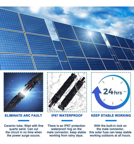 Leehitech Soporte Fusible Solar 20 Linea Conector Dama 5