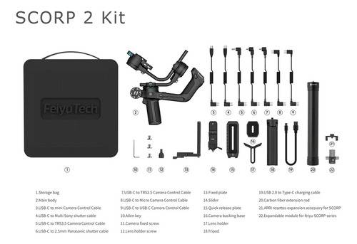 Feiyutech Scorp 2 - Gimbal Ia - Kit + Maleta
