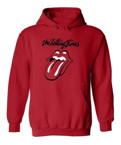 Poleron Canguro Estampado Con Diseño De The Rolling Stones
