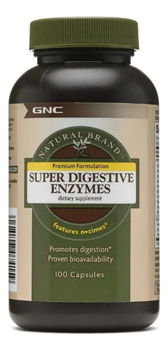 Suplemento Em 100 Cápsulas Gnc  Super Digestive Enzymes Gnc Enzimas Digestivas Super Digestive Enzymes Gnc Sabor  Sem Saber Em Pote De 0l