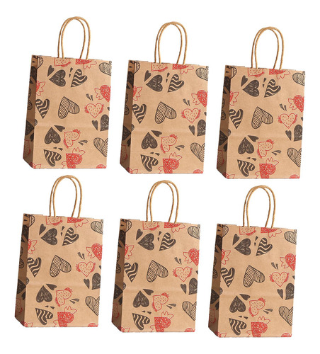6x Bolsa De Regalo Del Día De San Valentín Bolsa Estilo B