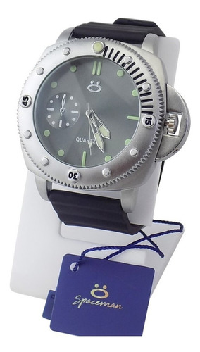 Relógio Masculino Prateado C/ Pulseira De Couro Original