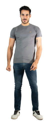 Playera Hombre Cuello Redondo Slim Fit 100% Algodón  