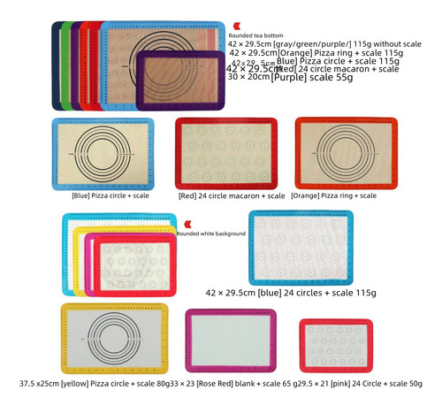 12 Círculos En Fondo Blanco Para Repostería Color Rojo