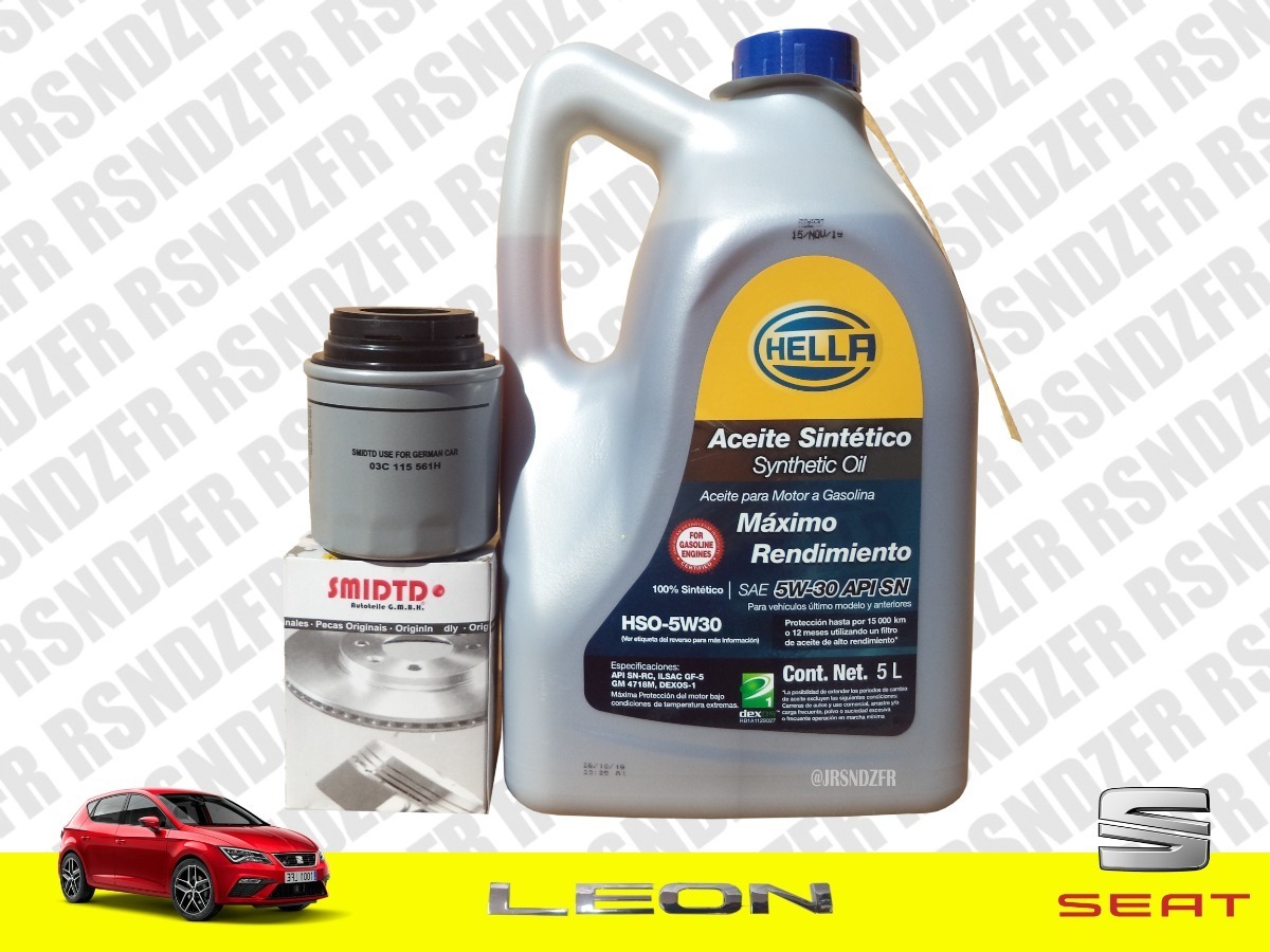 Aceite Sintetico Hella 5w30 + Filtro Seat León 20072014 Mercado Libre Aceite Sintetico Hella 5w30 + Filtro Seat León 20072014 Mercado Libre