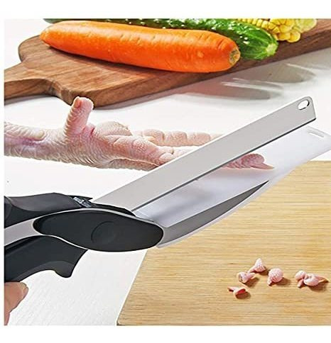 Imagen 5 de 7 de Tijeras De Cocina, Cortador De Verduras Con Tabla De