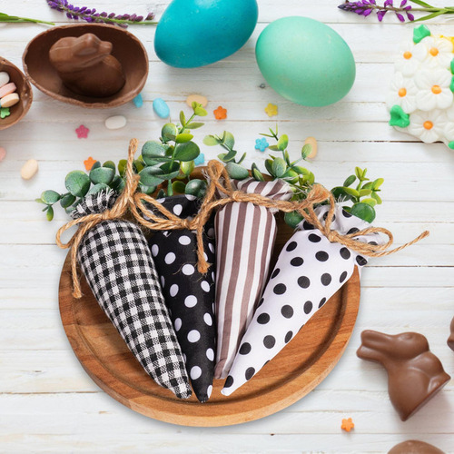 Decoraciones De Zanahorias De Tela Artificial De Pascua Zana