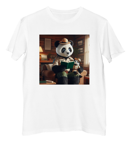 Remera Niño Oso E Hijo Lectura Imagen Tierna