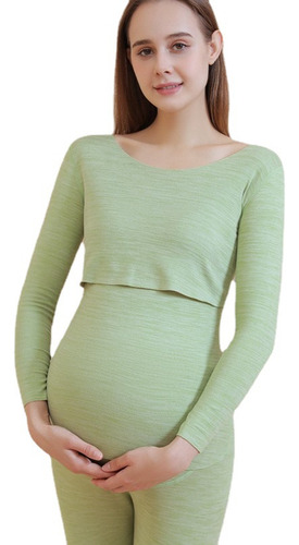 Traje Naranja - L - Conjunto Térmico De Maternidad Y Otoño S