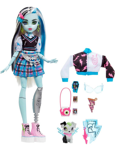 Monster High Frankie Stein Moda Accesorios Y Mascota